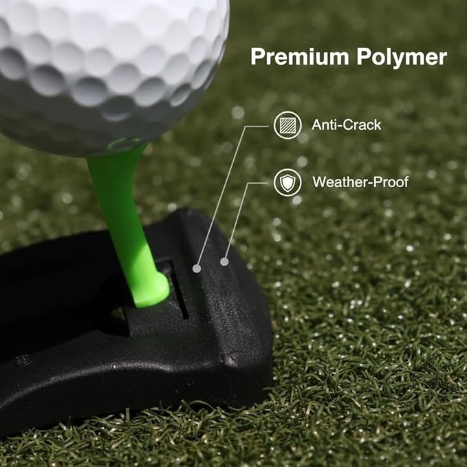4PCS Turf Base V3, Hinged Turf Tee for Artificial Turf, Unbreakable Golf Tees for Simulator, Pre-Cut Tee Variety Packs & Golf Tee Holder for Artificial Turf, Indoor Outdoor Home Training