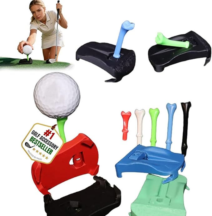Stablegolf Mat Tee Base,Artificial Hinged V3 - Unbreakable Driving Range Platform with Adjustable Pre-Cut Tee Variety Packs Set,for All-Weathe Outdoor Indoor Winter Turf Home Training