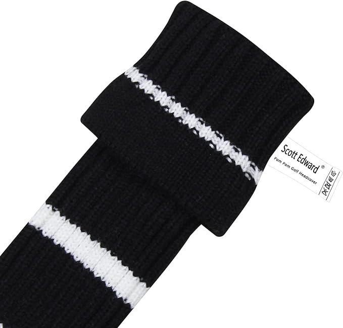 Scott Edward Knit Golf Head Covers for Woods Set of 3 Fits Well Driver(460cc) Fairway Wood and Hybrid(UT) The Perfect Change for Golf Bag
