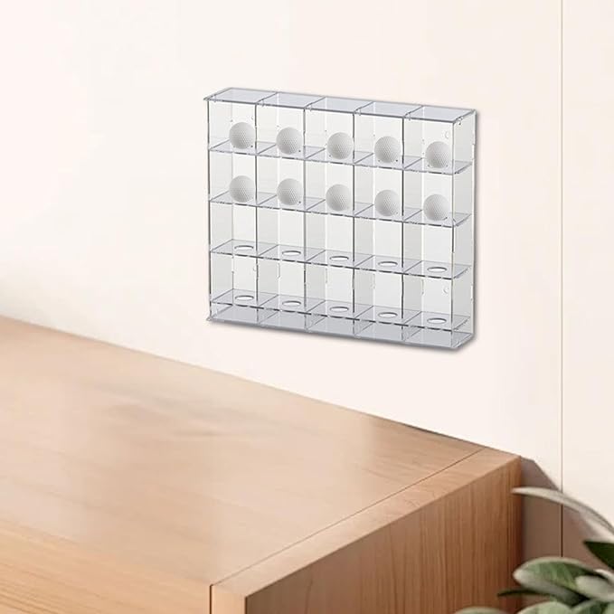 Acrylic Golf Ball Display Rack, Golfball Holder, Easy to Install Practical, Golfball Supplies Showcase Wall Mounted
