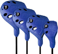 PGM Golf Club Covers, 4pcs Drivers Fairway Woods Hybrid Golf Head Covers with Number, Fit Oversized Right Handed Brands, Easy on Off, Washable