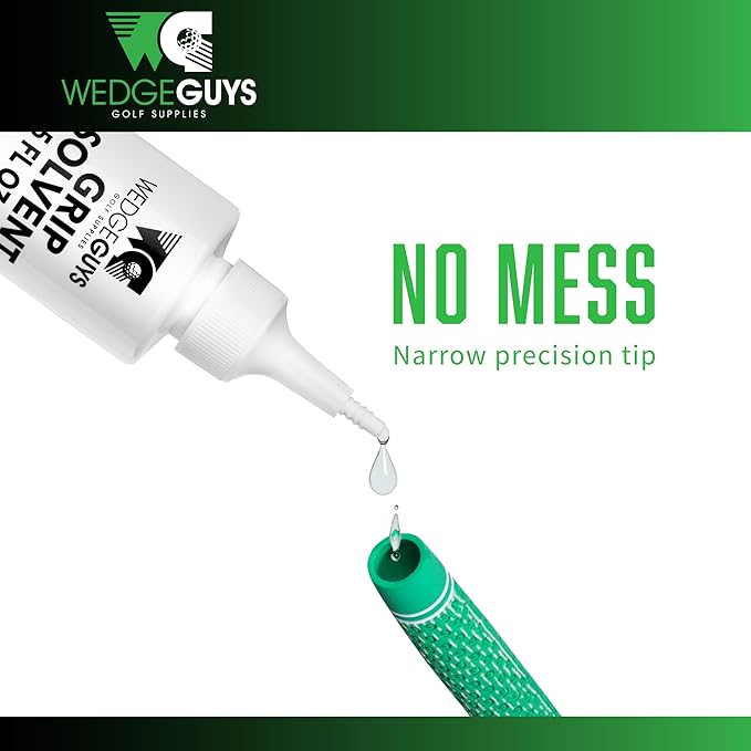 Wedge Guys Professional Golf Grip Tape Solvent for Regripping Golf Clubs | Golf Grip Solvent Solution for Easy Regripping and Golf Club Repair |