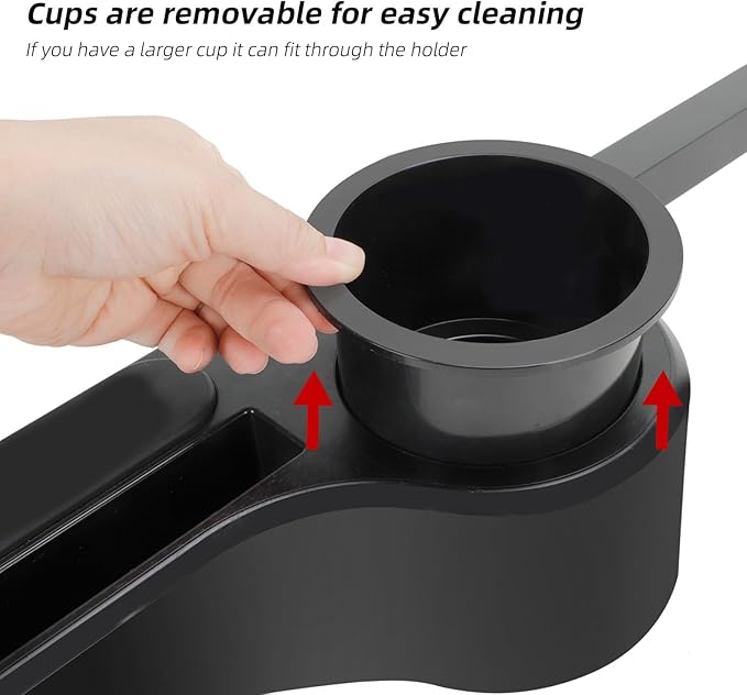 Roykaw Golf Cart Armrest with Cup Holder/Rear Seat Arm Rests Fit for EZGO/Club Car/Yamaha & Most Golf Cart, Upgrade 3rd Gen - with Phone Holder, No Drilling Required, Fit 1.0"/1-1/4" Square Tube Frame