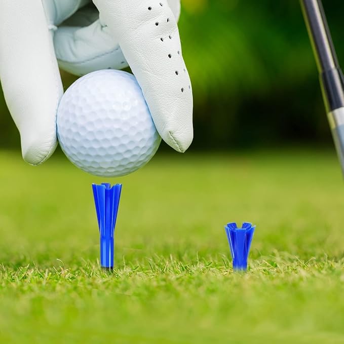 Plastic Tees 120 Pack,3-1/4 INCH Unbreakable Long Blue Tees with 20 Short Golf Tee Bulk,Low Friction and Resistance