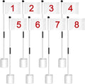 Hungdao 10 Set Golf Flagstick Mini Putting Green Flag for Yard Golf Pin Hole Cup and Flag Set Portable Practice Putting Green Flagsticks for Driving Range Backyard Gift Idea (Normal,Mixed)