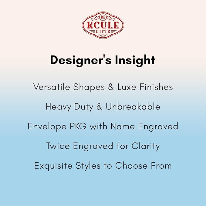 Personalized Luggage Tags for Suitcases - Stainless Steel Custom Luggage Tags for Backpacks & Bags, Sturdy, Waterproof & Heavy Duty (Rose Gold/Square)