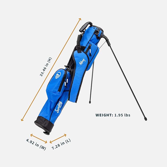 The Original Lightweight Sunday Golf Bag with Stand – Easy to Carry, Durable Pitch & Putt Bag for Driving Range, Par 3 & Executive Courses