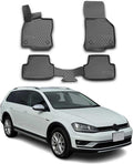 OMAC Floor Mats for VW Golf Alltrack Mk7 2017-2019 Car Mats All Weather 3D Custom Fit Rubber Mat Waterproof Odorless TPE Floor Liners Laser Measured Non-Slip (Black)