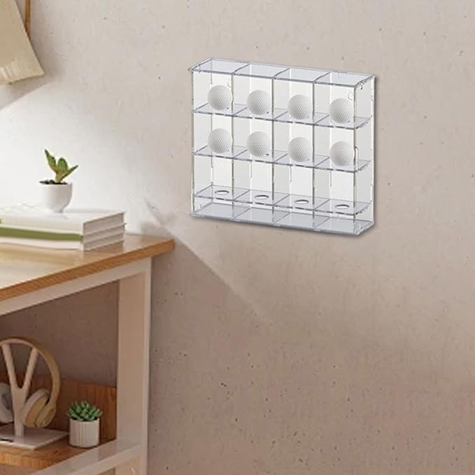 Acrylic Golf Ball Display Rack Storage Holder Case Collection Practical Gift Showcase Hanging Wall Mounted