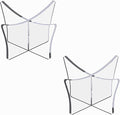 Acrylic Large Ball Stand Holder 4.7x2.6 Inch, 2-Pack Display Stand for Football Basketball Soccer, Clear Volleyball Rugby Case Rack