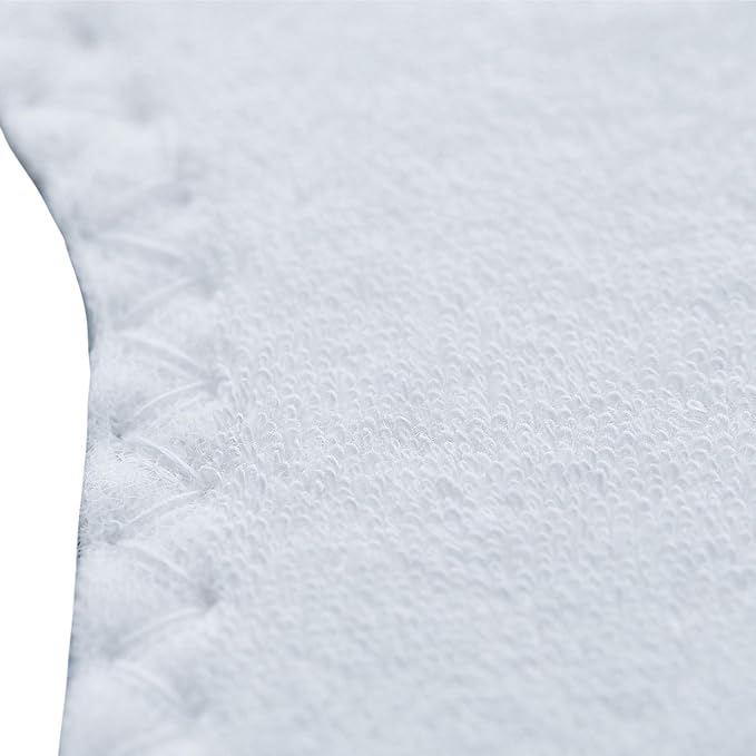 Happystep Cotton Terry Cloth Insoles, Barefoot Shoe Inserts, Sweat Absorption, Odor Control, Moisture-Wicking, Washable and Reusable, Zero Drop Shoe Insoles, 2 Pairs (Women Size 5, White)