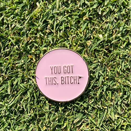 Birdie Girl Women's Golf Ball Marker Hat Clip, Magnetic Golf Ball Marker, Golf Bag Accessories