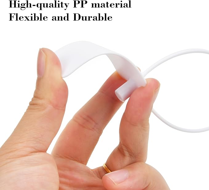50pcs Luggage Tags Plastic Seals Shipping Label Logistics Sign Tie Bag Tag, Sealing Storage Multi Purpose Name ID Tag with Marker for Suitcases, Backpack, Schoolbag, Car Key (White)