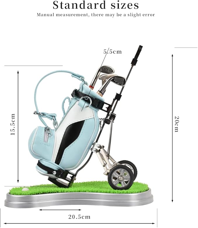 Dual-Purpose Creative Golf Pen Holder With 3 Club Pens - Office Desk Decoration, Souvenir Birthday Gift for Golfer Fans, Women and Men