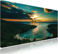 Wknoon. Extra Large Gaming & Office Mouse Pad (31.5" x 11.8") – Hawaiian Scene Sunrise Over Hanauma Bay Oahu Hawaii, Premium Anti-Slip XXL Desk Mat with Durable Stitched Edges