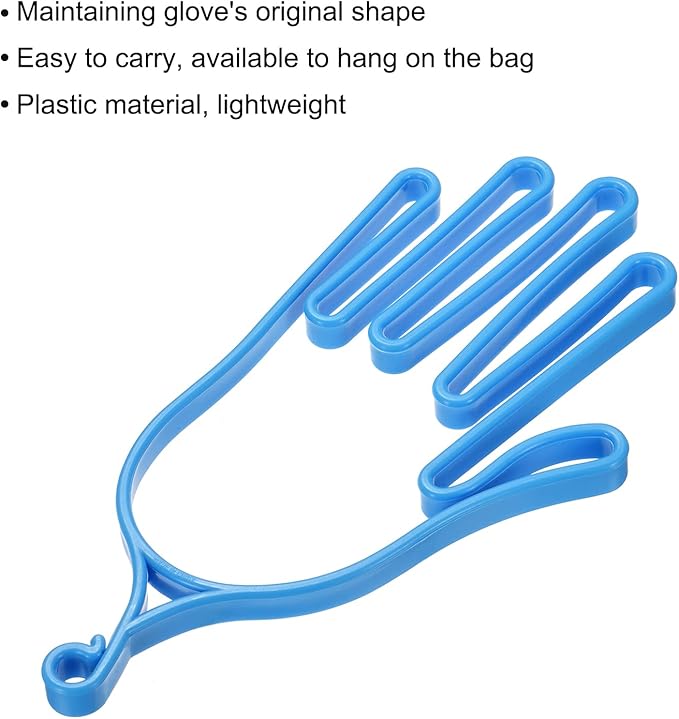 PATIKIL Golf Gloves Stretcher, 1 Pack Plastic Keeper Support Rack Holder Dryer Hanger Frame for Sports Gloves Maintenance, Blue