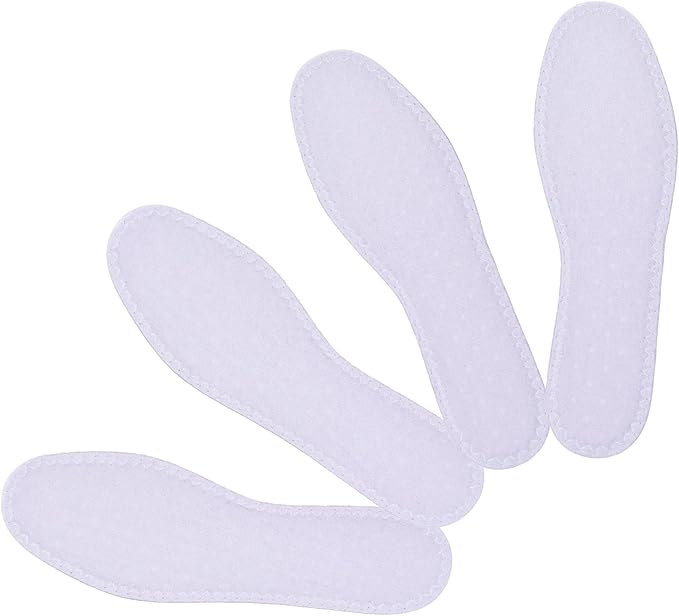 Happystep Cotton Terry Cloth Insoles, Barefoot Shoe Inserts, Sweat Absorption, Odor Control, Moisture-Wicking, Washable and Reusable, Zero Drop Shoe Insoles, 2 Pairs of White (Man Size 13)
