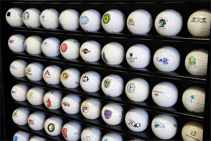 Golf Ball Display Case Holder Cabinet Wall Rack Stand Select Your Size 98% UV Lockable 5 Sizes 4 Colors to Choose