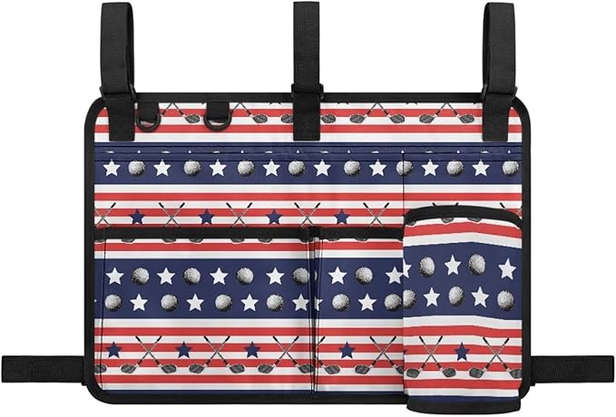 Golf Ball Golf Cart Rear Seat Organizer Universal No Drilling Storage Bag Lightweight Accessories
