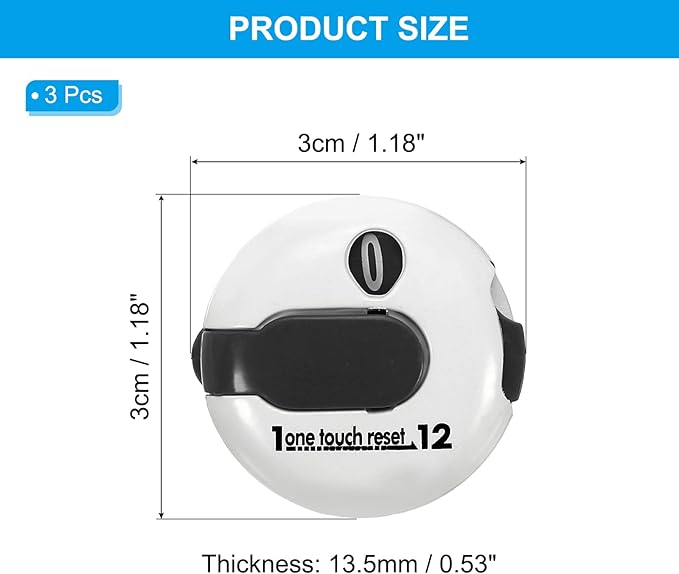 PATIKIL Golf Score Counter Mini Golf Shot Stroke Attachment Counter Clicker Clip for Golfers Glove Bag Hat