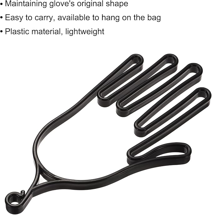 PATIKIL Golf Gloves Stretcher, 1 Pack Plastic Keeper Support Rack Holder Dryer Hanger Frame for Sports Gloves Maintenance, Black