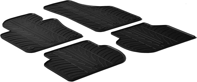Gledring USA Custom Fit All-Weather Rubber Floor Mats Intended for VW Jetta 2011-2018, No Trimming Required, Tailored Custom Fit, Protects from Rain, Mud, & Snow.