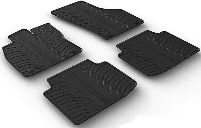 Gledring USA Custom Fit All-Weather Rubber Floor Mats Intended for Volkswagen Arteon Sedan (3H7) 2019-2023, No Trimming Required, Tailored Custom Fit, Protects from Rain, Mud, & Snow.