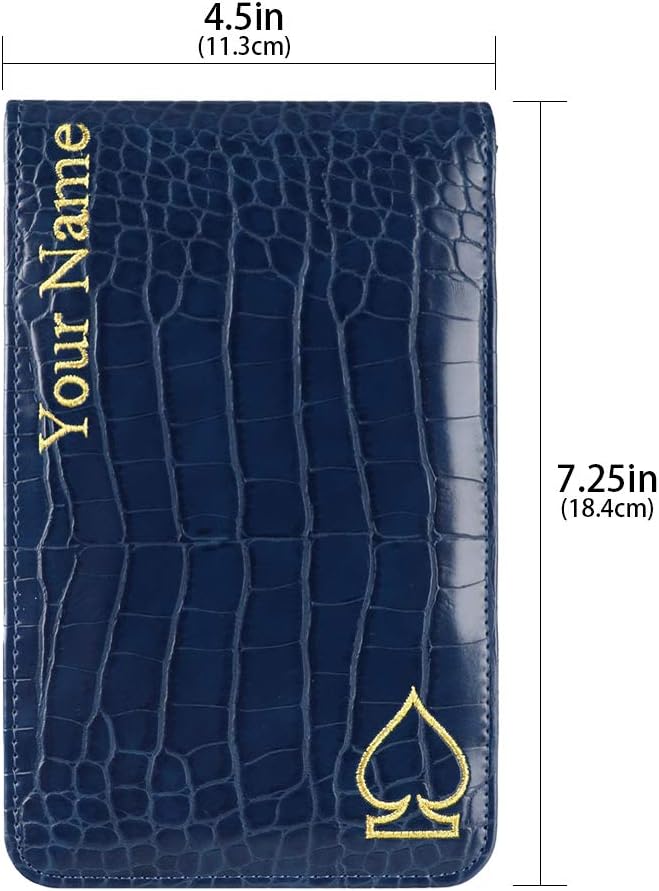 Craftsman Golf Crocodile Pattern Golf Scorecard Holder and Yardage Book Cover Case Protector Also Accept Custom Order with Your Name Stitched Customization Version