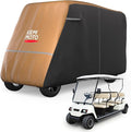 KEMIMOTO Golf Cart Cover, 2/2+2/4/4+2/6/6+2/8 Passenger Heavy Duty Golf Cart Rain Covers with Storage Bag Universal Compatible with EZGO Club Car