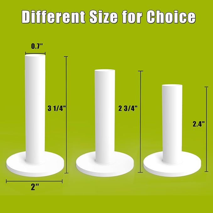 Rubber Driving Range Golf Tees - 7 Pack Premium Rubber Tees for Indoor Outdoor Practice Mat