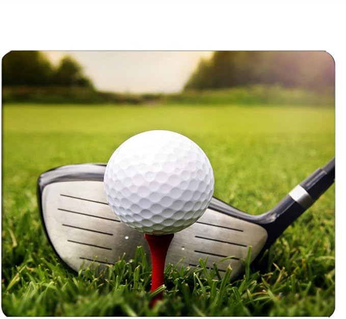 Golf Gaming Mousepad Cool Golf Ball Green Lawn Mouse Pad Mouse Mat for Computer Desk Laptop Office 9.5 X 7.9 Inch Non-Slip Rubber