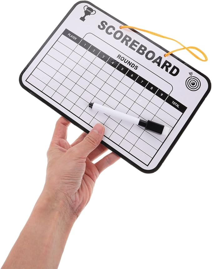 POPETPOP Golf Scorecard Board Erasable: Golf Writing Scoreboard with 1 Pen - Hanging Dry Erase Boards for Men, Women Golfers, 9.83 x 6.68 Inches