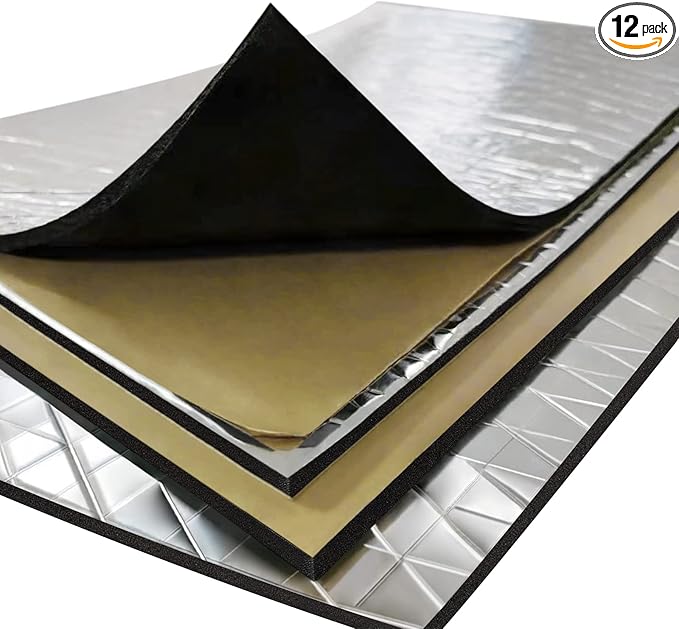 Sound Deadener for Car, Auto Deadening Foam Material Mat, Audio Dampening and Heat Insulation, 394 mil 13.1sqft