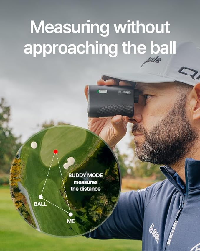 GOLFBUDDY 2S PRO Golf Range Finder with Slope, Measuring from The Cart, 1093 Yard Laser Rangefinder, Magnetic Mount, Pin Finder with Flag Pole Locking Vibration, One Click Scan Mode, Water Proof