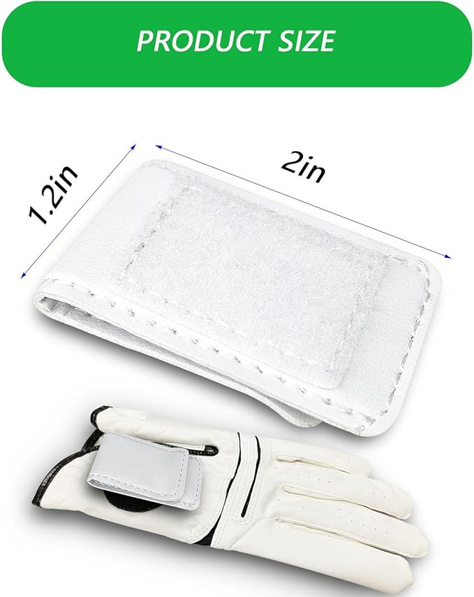 Golf Glove Clip, Simple and Stylish Golf Glove Holder for Easy Access and Natural Ventilation Drying (White)