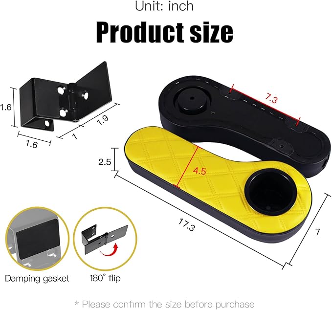 NOKINS Golf Cart Diamond Flip Armrest with Cup Holder, No Drilling Required, Golf Cart Folding Hinged Armrest, Inward Mount, for Club Car EzGo Yamaha Back Seat Kit