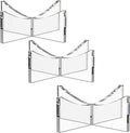 Acrylic Ball Holder 3-Pack, Small Size for Baseball, Softball & Golf Ball; Medium & Large Size for Basketball, Soccer, Volleyball; Horizontal Size for Rugby and Football