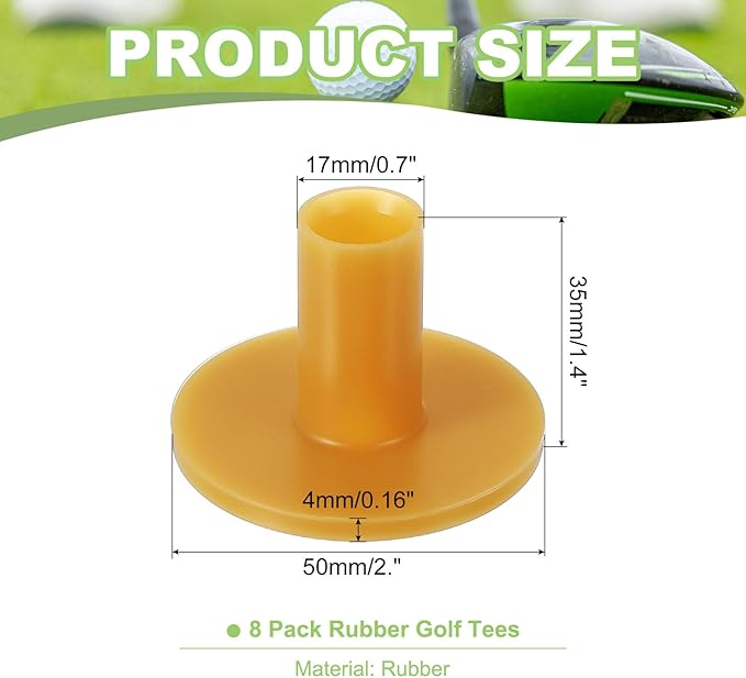 PATIKIL Rubber Golf Tee, Golf Practice Tees Training Driving Range Tee Stable Golf Ball Holder for Outdoor Indoor Hitting Mat