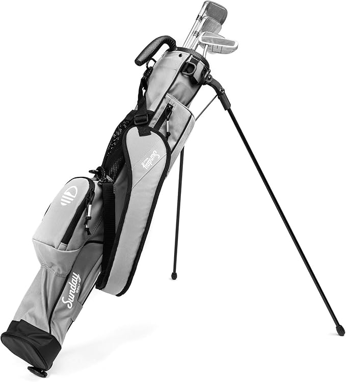 The Original Lightweight Sunday Golf Bag with Stand – Easy to Carry, Durable Pitch & Putt Bag for Driving Range, Par 3 & Executive Courses