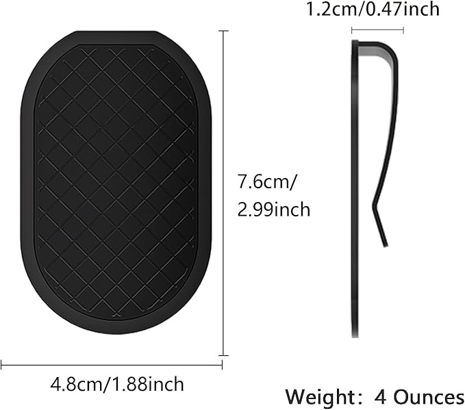 Metal Landing Pad, Industrial-Grade Rigid Clip for Magnetic Golf Equipment and Accessories. Secure Hold and Easy Access for Rangefinders. Magnetic Golf Gear Compatible，Black