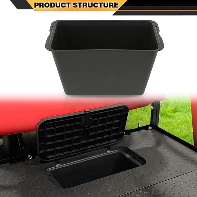 Storage Cooler & Storage Box Insert Compatible with all GTW MACH3 Rear Seat Kits,Except Club Car Ds Models,Black