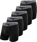 BAMBOO COOL Men's Ultra ComfortSoft Underwear, Moisture Wicking & Breathable No Ride Up Boxer Briefs with Fly, Multipack