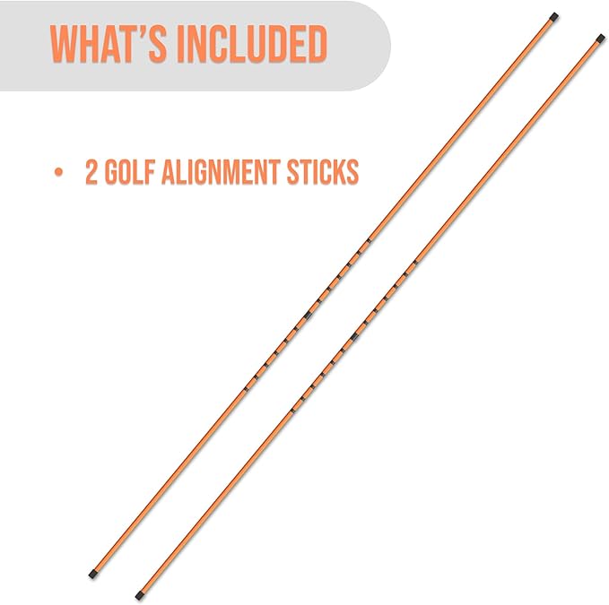 Elevate & Co. Golf Alignment Sticks – 36” Training Aid with Ball Placement Lines, 3 in 1 Trainer | Improve Posture & Perfect Swing Accuracy