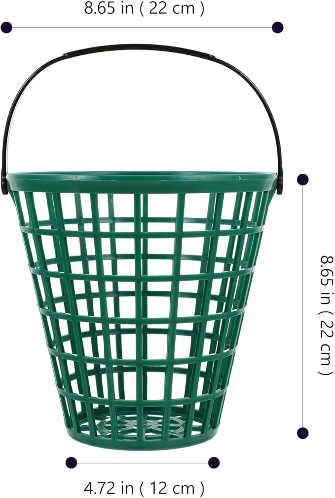 1pcs Golf Ball Basket,Plastic Golf Ball Bucket Golfball Storage Container with Handle for Outdoor Sport Stadium Accessories,75pcs Ball