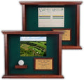 Hole-In-One Ball Golf Shadowbox Display for Ball & Scorecard or Photo~Includes Custom Engraved Plate~Cherry Finish