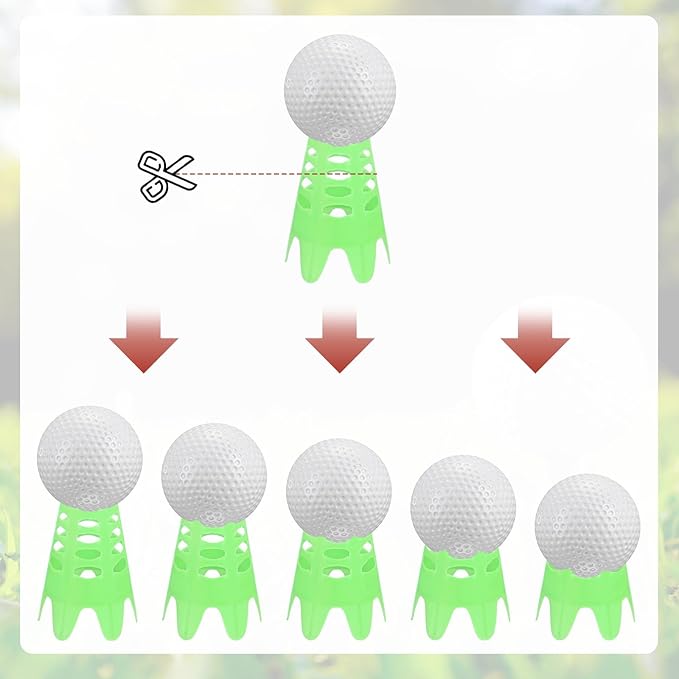 Golf Simulator Tees - Plastic Golf Tees Use for Home & Outdoor & Indoor Driving Range & Winter Turf