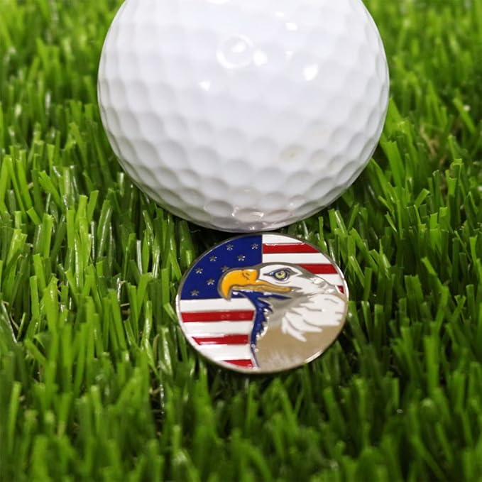 Lot of 10 Golf Ball Markers Assorted Patterns - Soft Enamel Technique