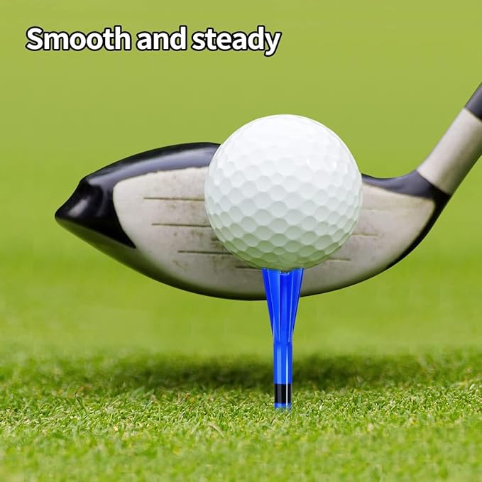 Plastic Tees 120 Pack,3-1/4 INCH Unbreakable Long Blue Tees with 20 Short Golf Tee Bulk,Low Friction and Resistance