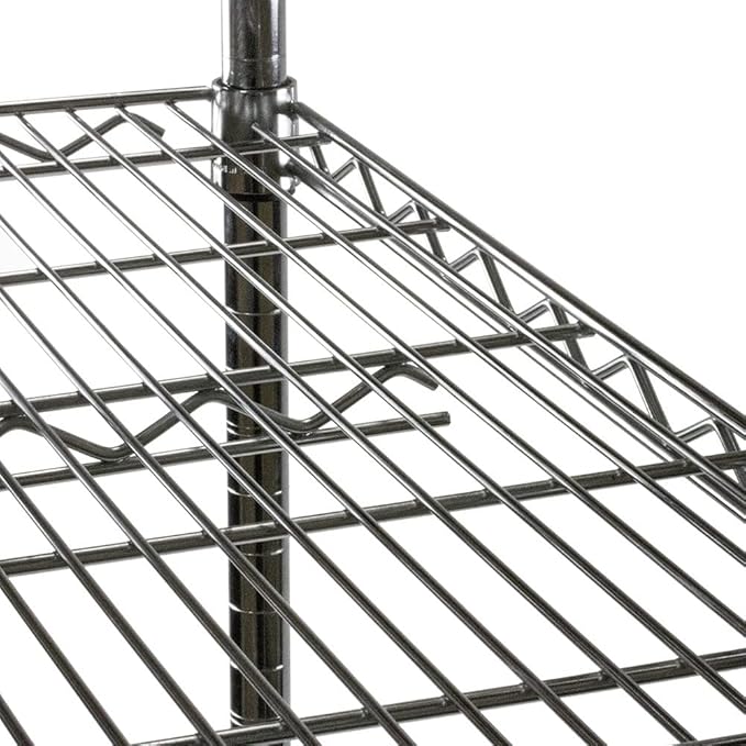Shelving Inc. 8" d x 24" w Chrome Wire Shelving with 1 Tier Shelf, Weight Capacity 800lbs Per Shelf