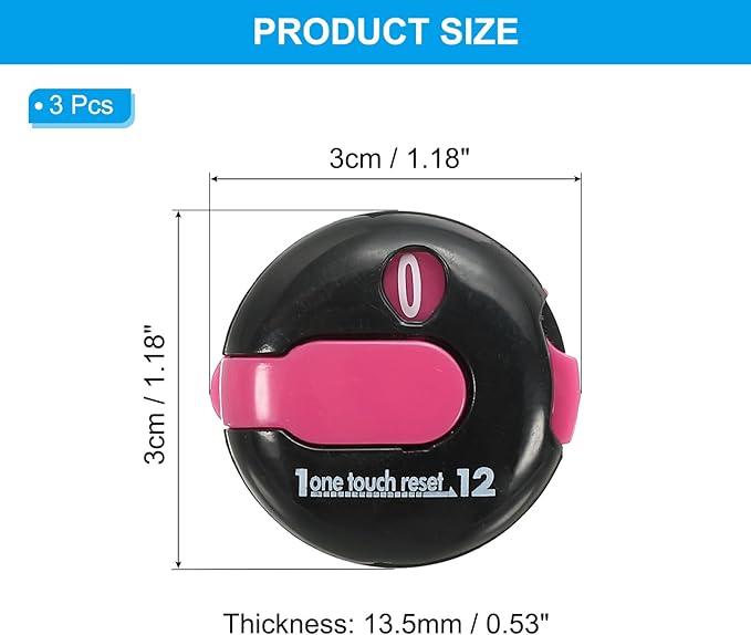 PATIKIL Golf Score Counter Mini Golf Shot Stroke Attachment Counter Clicker Clip for Golfers Glove Bag Hat